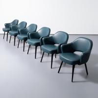 Eero Saarinen 71 ULB Leather EXECUTIVE Arm Chairs, Set of 6 - Sold for $5,760 on 11-15-2025 (Lot 318).jpg